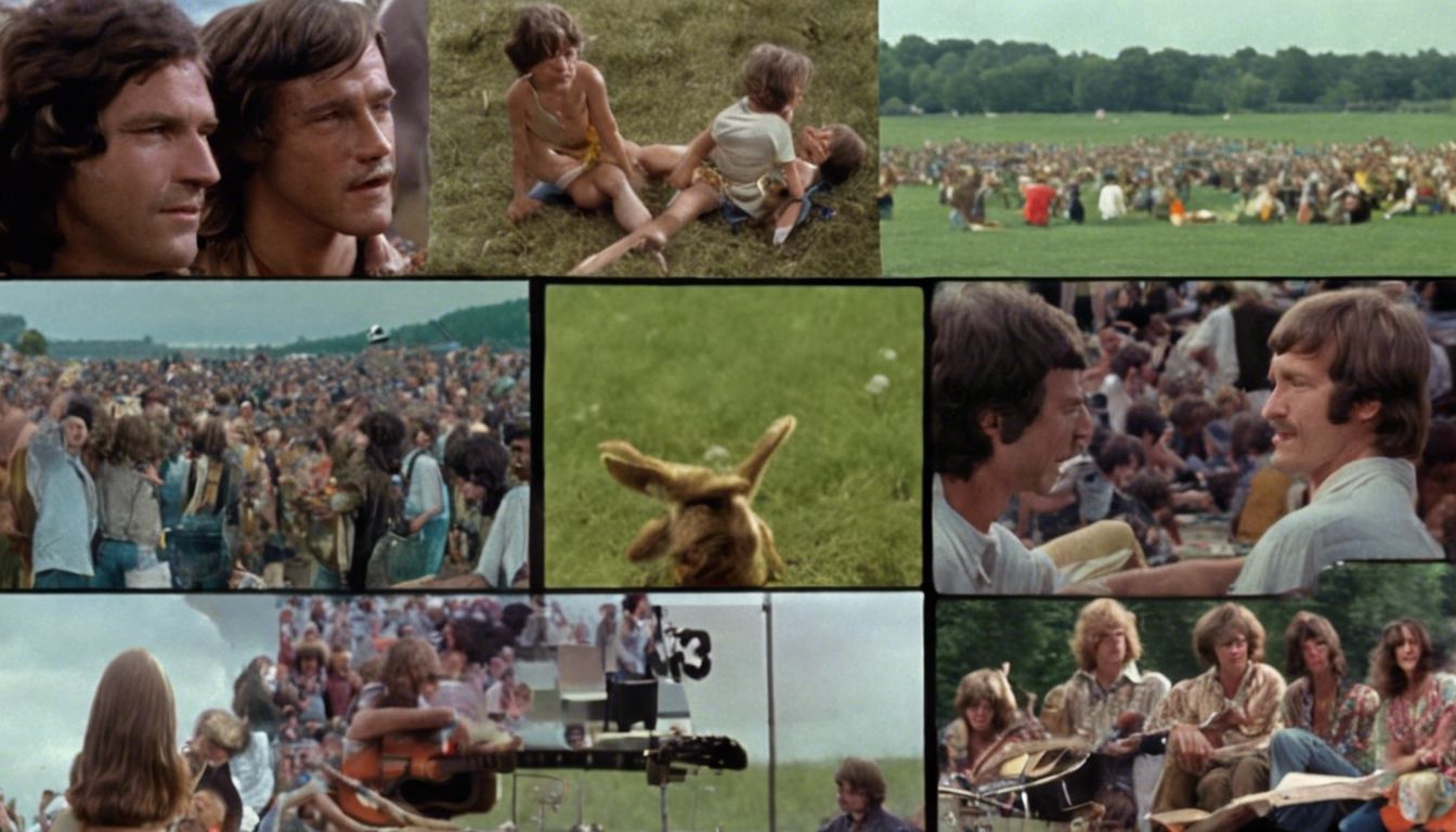 🎬 Film Technique: The development of the use of split screen in films like "Woodstock" (1970)