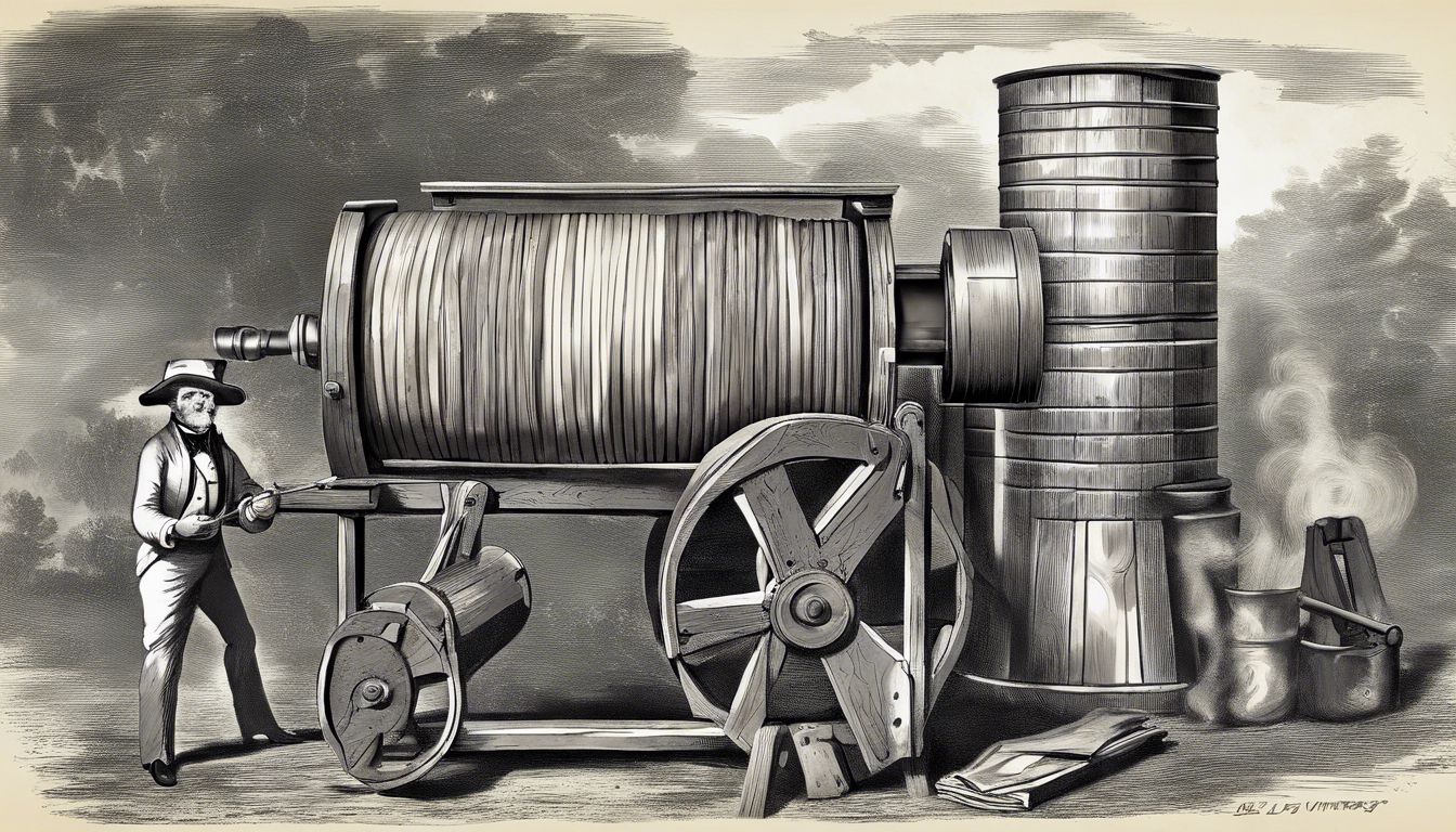 🚀 Development of the Cotton Gin (1790s) - Eli Whitney's invention that revolutionized cotton production and the US economy.