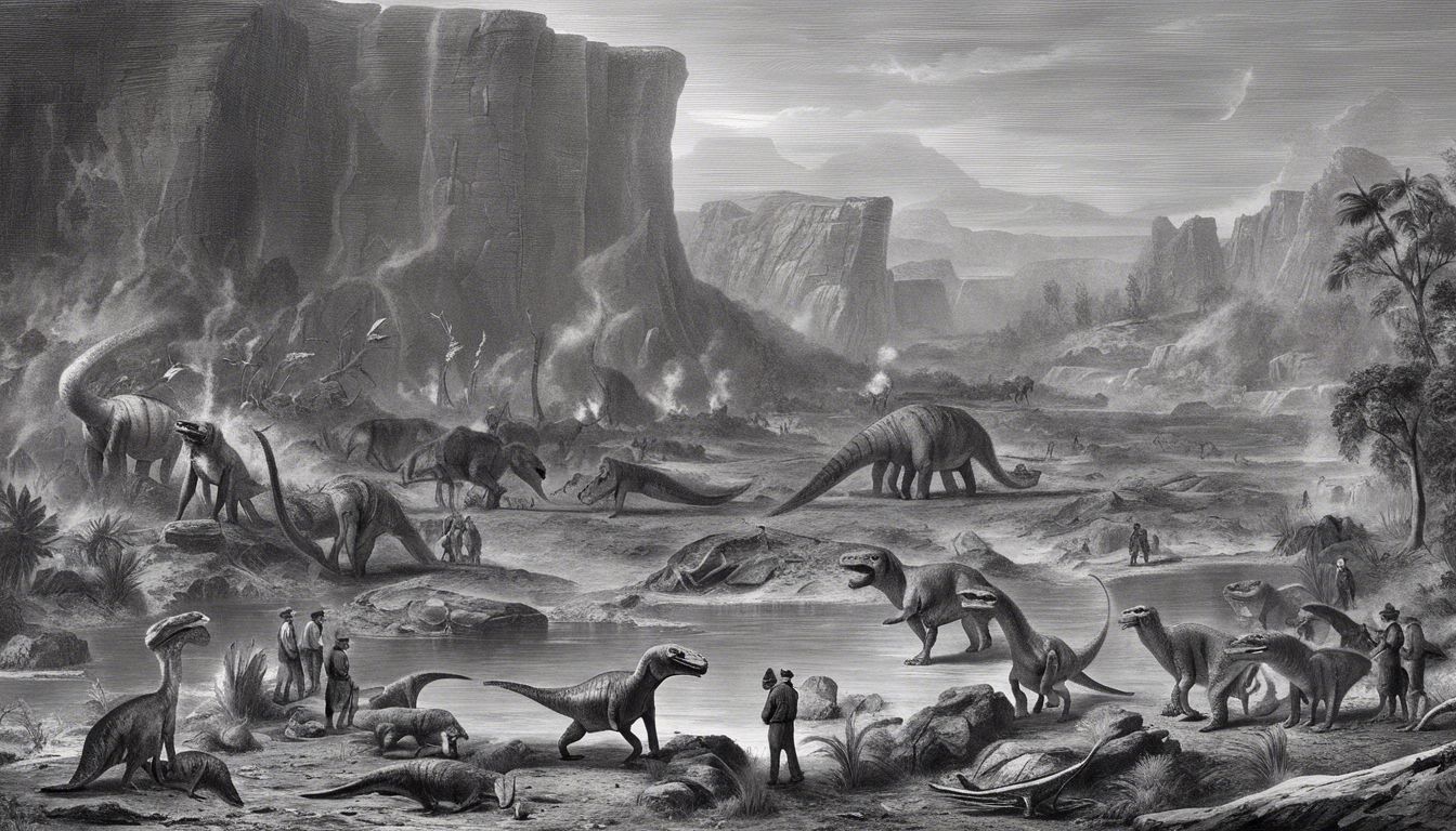 🔬 The discovery of the Cretaceous-Paleogene extinction event layer by scientists (1860s research foundations)