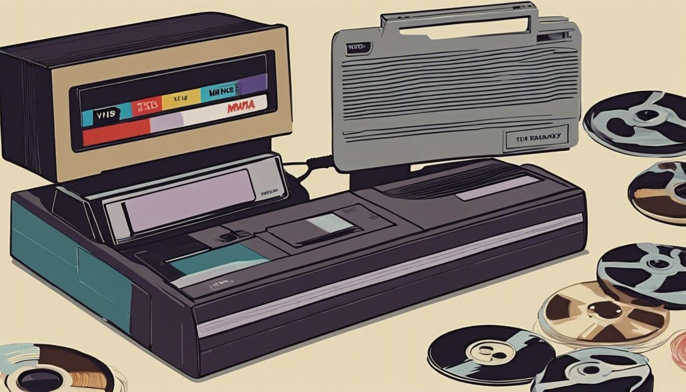 📼 VHS Dominates Over Betamax: By the mid-1980s, VHS emerges as the winner in the video format war, largely due to its longer recording time.