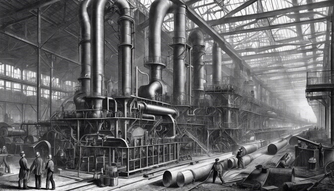 🏭 The rise of the steel industry with the Bessemer process becoming widespread (1856, fully realized in 1860s)