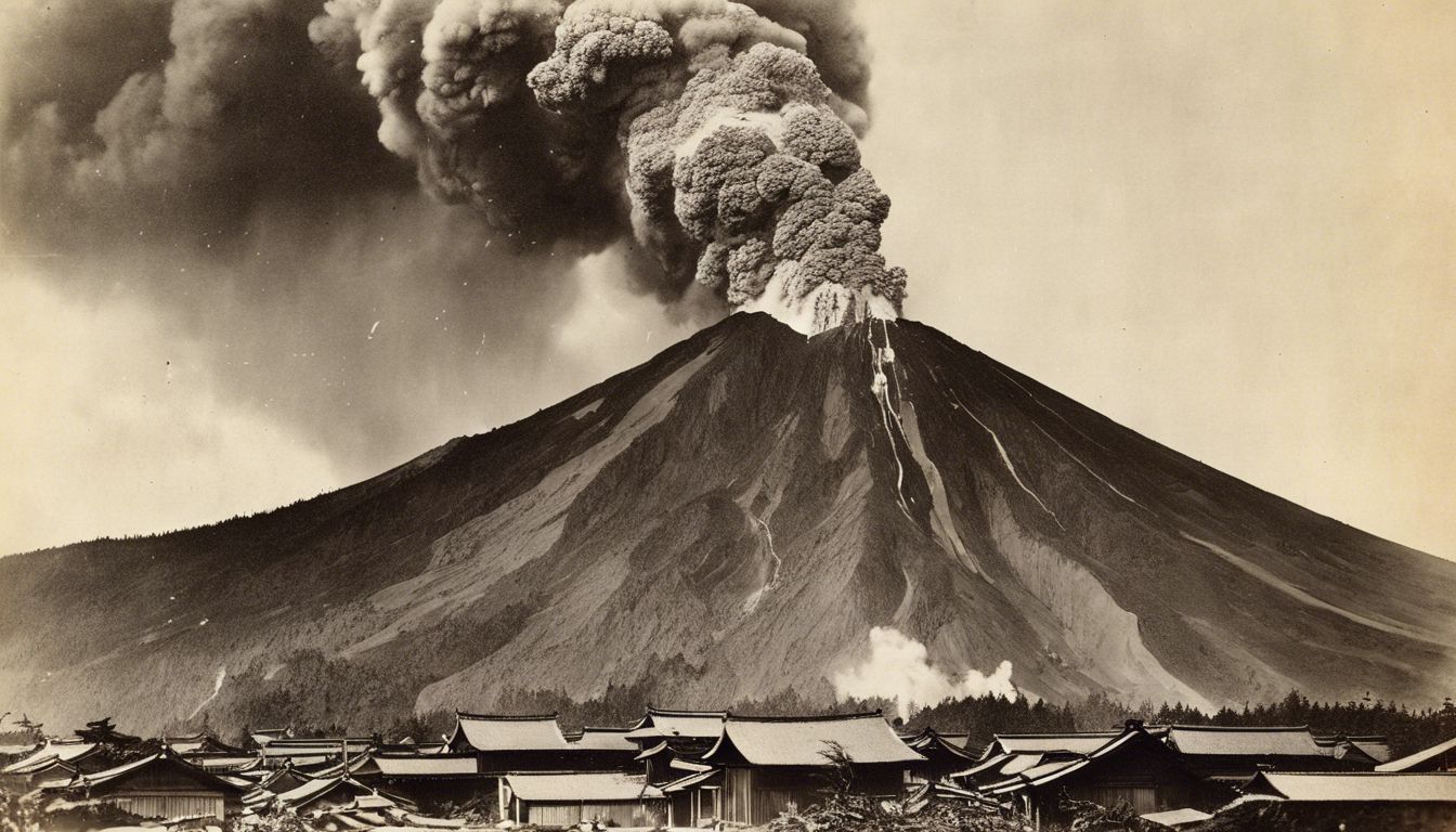 🌋 Devastating eruption of Mount Bandai in Japan, 1888.