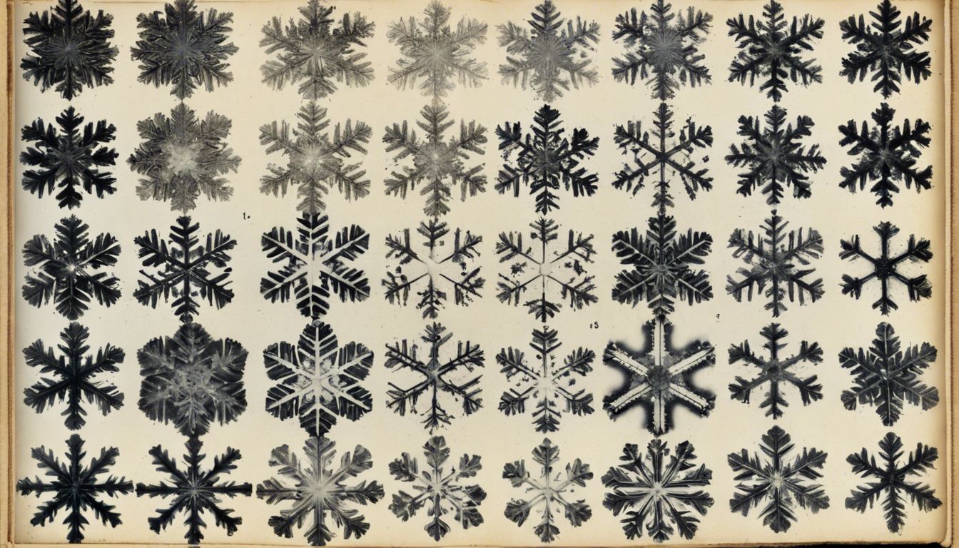 🔬 First Microphotographs of Snowflakes (1885): Bridging art and science in early photography.