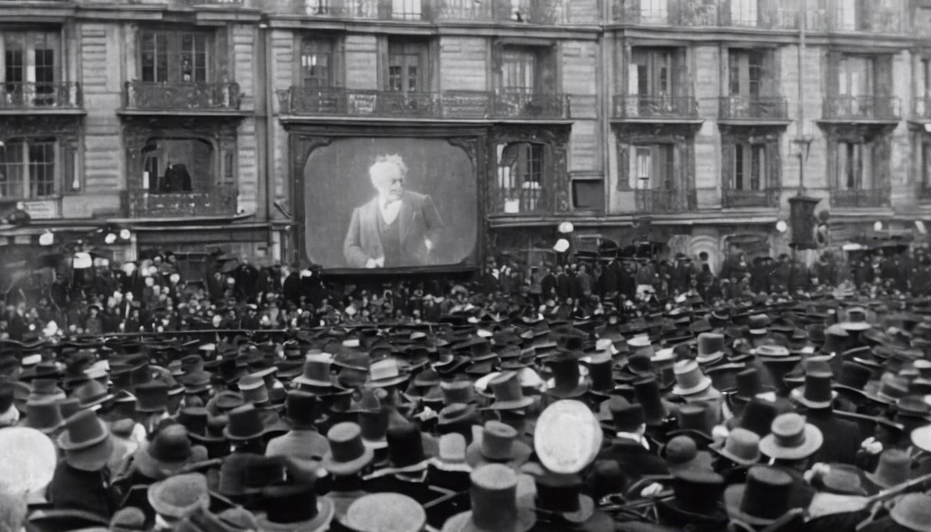 🎥 Lumière brothers' first public film screening in 1895, marking the birth of cinema.