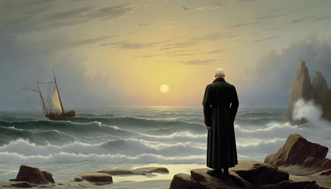 🎨 1810 - The Romantic painter Caspar David Friedrich completes his masterpiece "The Monk by the Sea."
