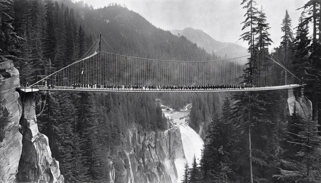 🌉 Opening of the Capilano Suspension Bridge in Canada (1889): Advances in civil engineering and tourism.