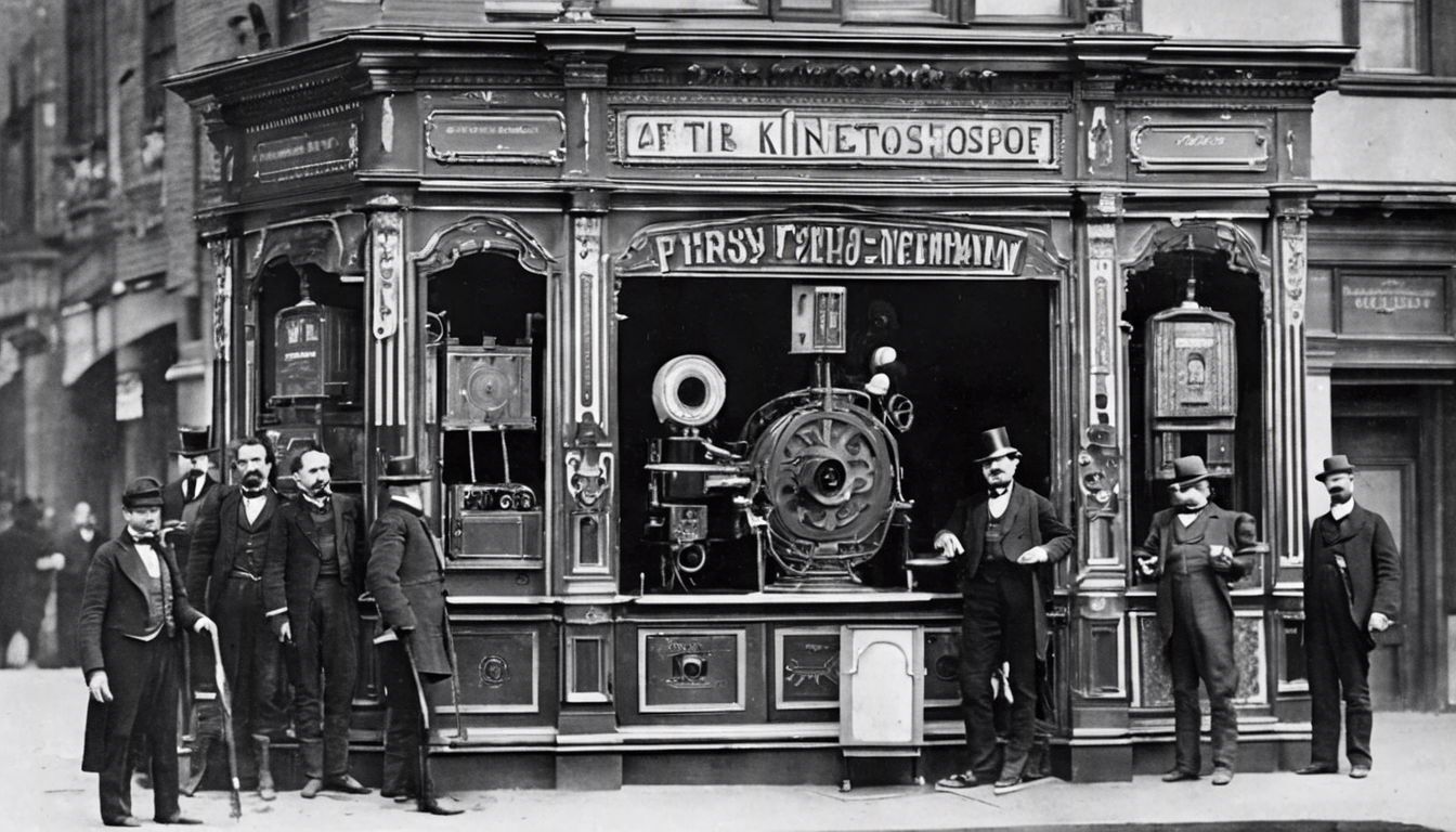 🎬 First Kinetoscope Parlor Opens (1890): Early cinema and entertainment technology.