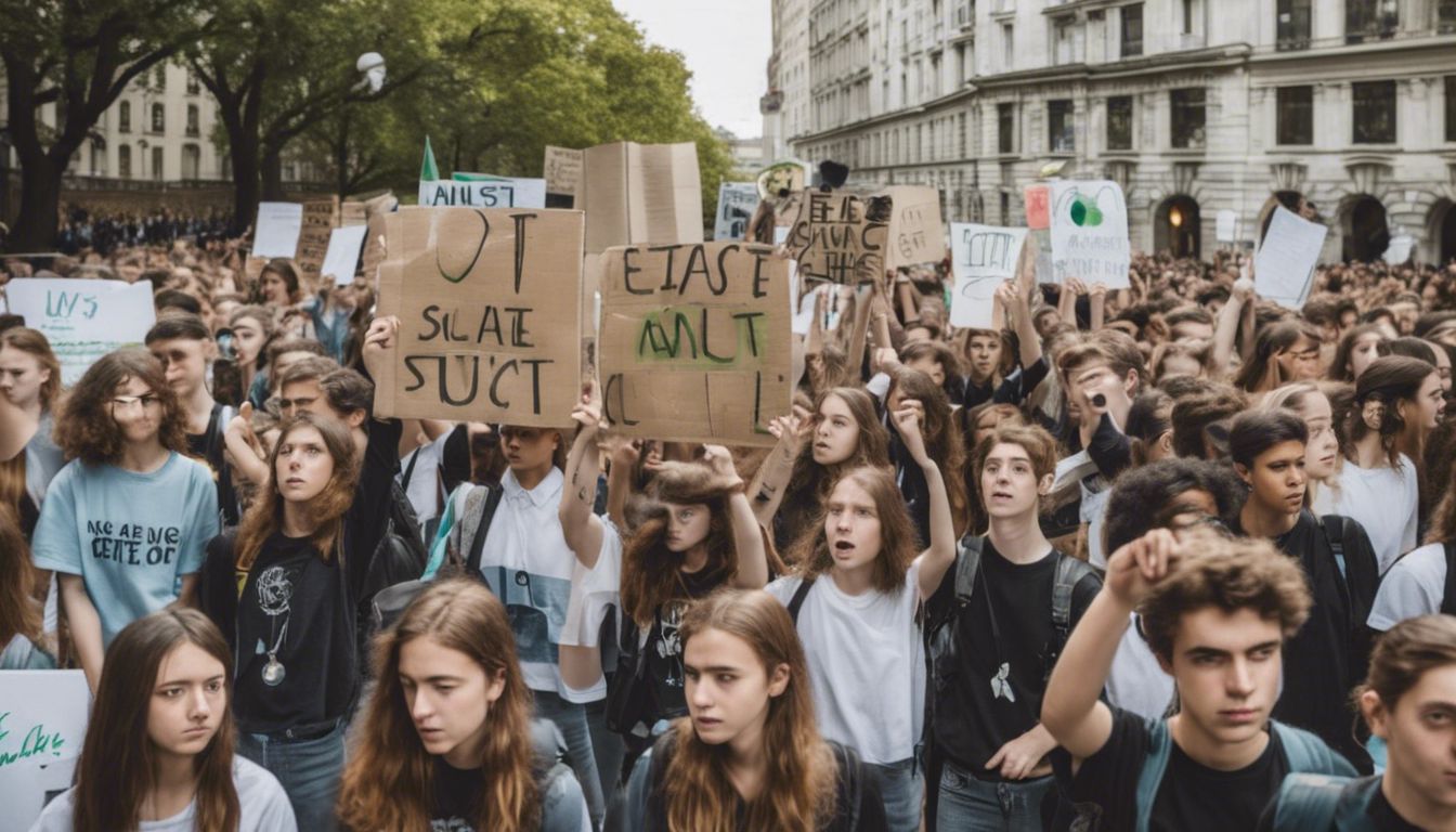 🎓 Student Activism on Climate Change: Students worldwide protest to demand action on environmental issues.