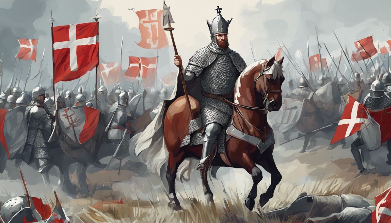 🇩🇰 Valdemar II of Denmark, Victory in the Battle of Lyndanisse, His conquests expanded Danish territories and his rule greatly influenced the medieval Baltic region.