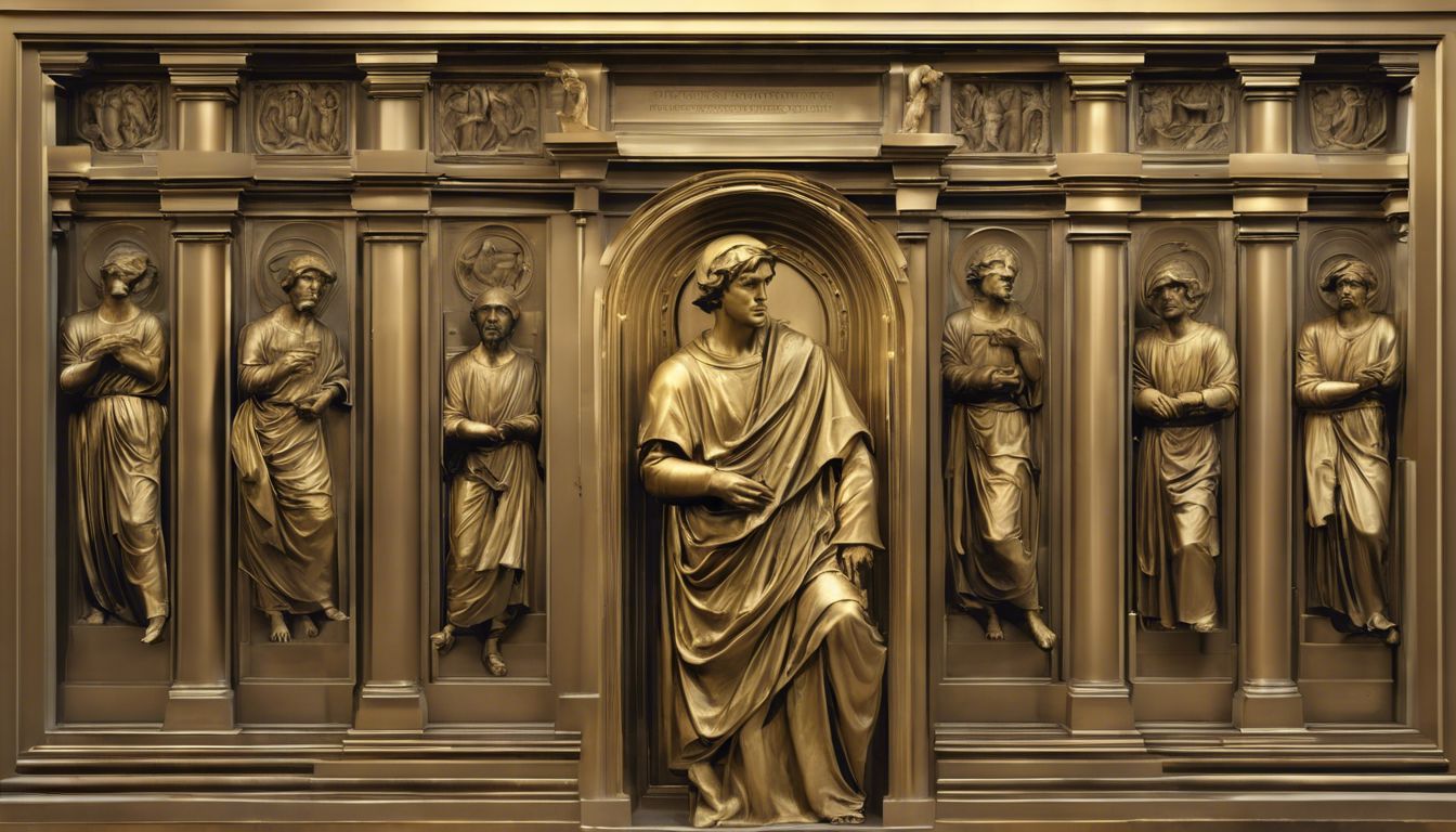 🇮🇹 Lorenzo Ghiberti, Artistic Achievement, 'Lorenzo Ghiberti, renowned for his work in sculpture, notably completed the Gates of Paradise, the bronze doors of the Florence Baptistery that are considered a masterpiece of the Renaissance.'