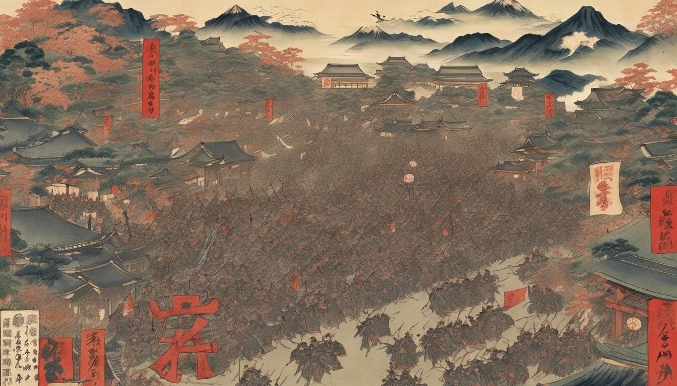 🇯🇵 Ōnin War, Feudal Conflict, 'The Ōnin War began in Japan, a major civil conflict that led to the century-long Sengoku period, characterized by social upheaval and near-constant military conflict among feudal lords.'