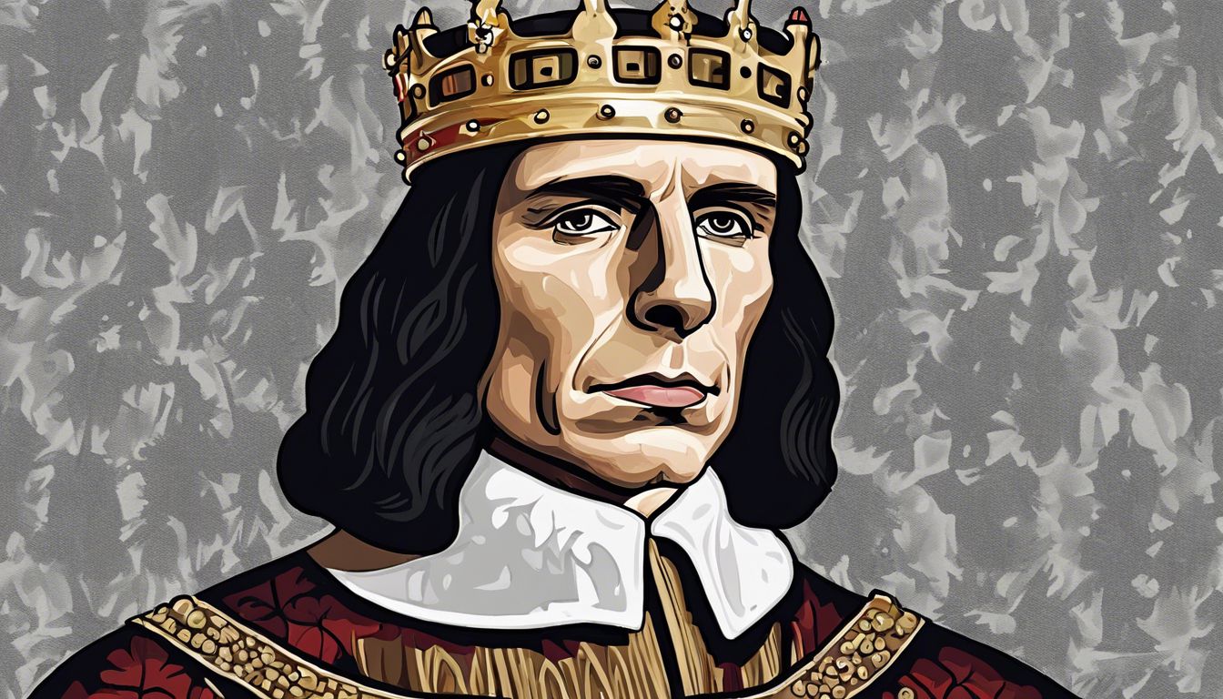 🇬🇧 Richard III, Political Ambition, 'Richard III, later King of England, began his rise to power, which would eventually lead to his controversial reign characterized by political maneuvering and the mystery surrounding the princes in the Tower.'