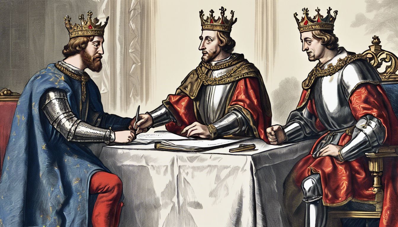 🇬🇧 Henry III of England and 🇫🇷 Louis IX of France, Signing of the Treaty of Paris, This agreement significantly altered English and French territorial claims, shaping the political landscape of Western Europe.